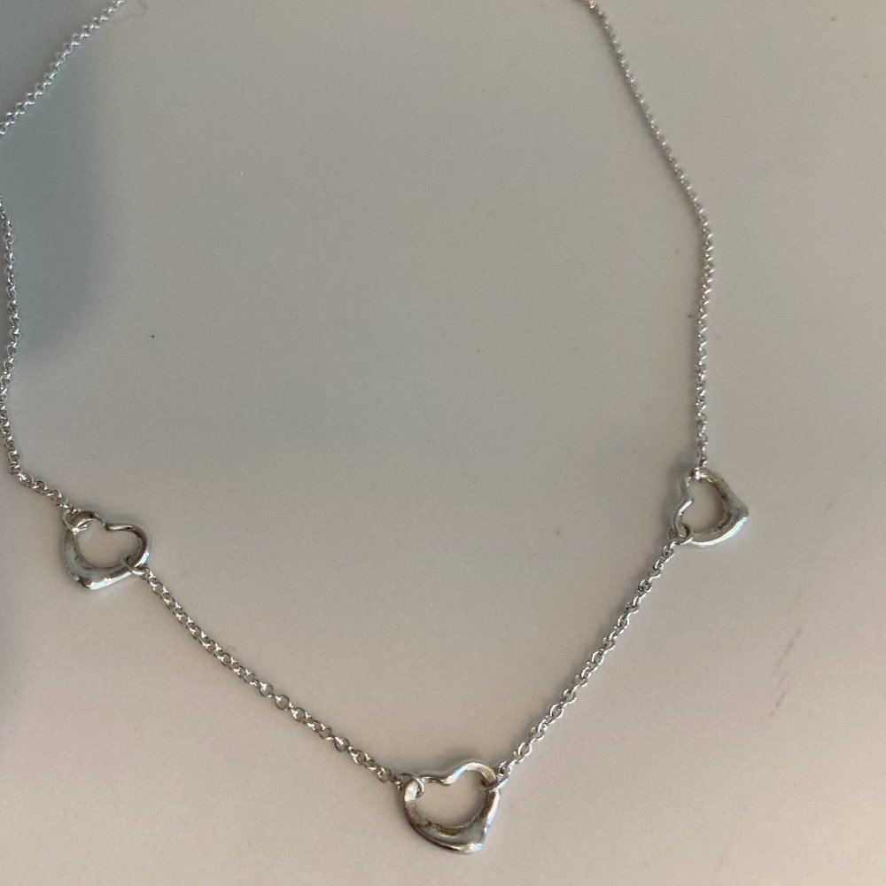 3 Silver Small Heart Necklace